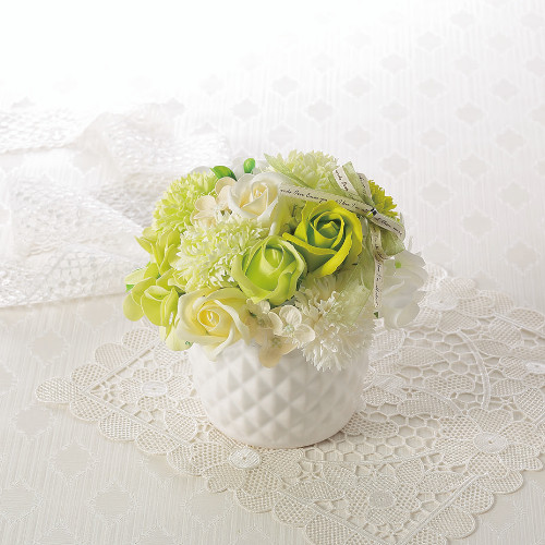 シャボンフラワーポットアレンジ　グリーン